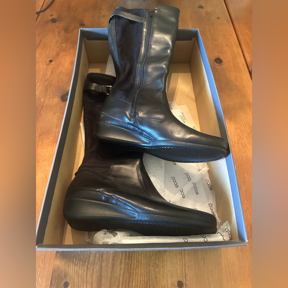 Ecco Ableone high cut zip boots black size 10 US/41 EU